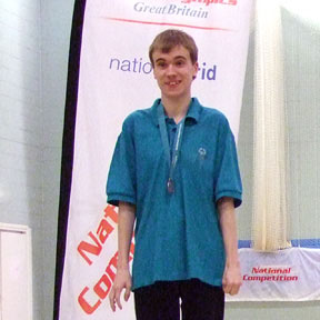 Oliver receives his silver medal